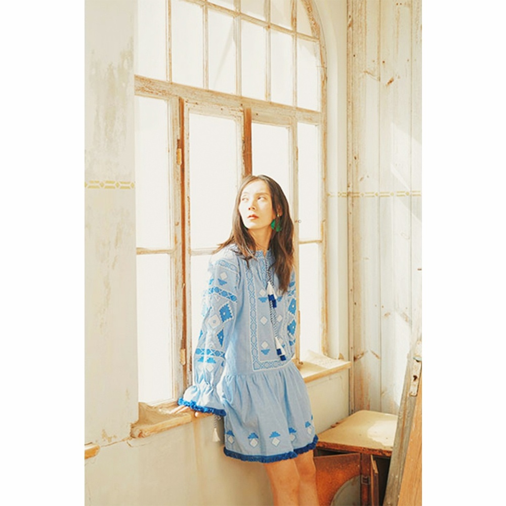 Elisa Boho Vacation Mini Dress